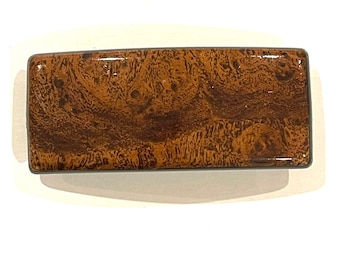 Vintage retro looks like wood barrette clip made in France
