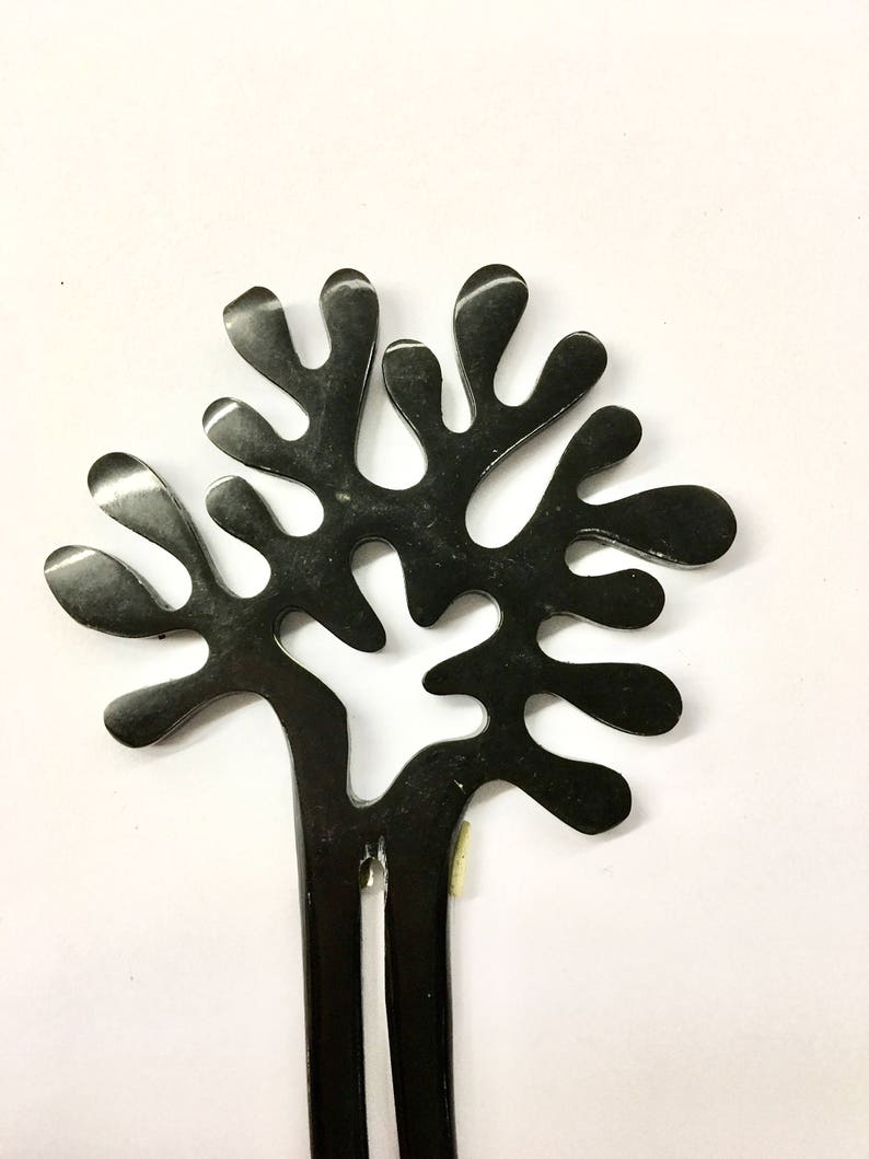 Vintage handmade horn hair fork stick up do chignon stick