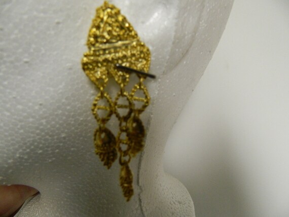Baroque Gold Plated Enamel Earrings