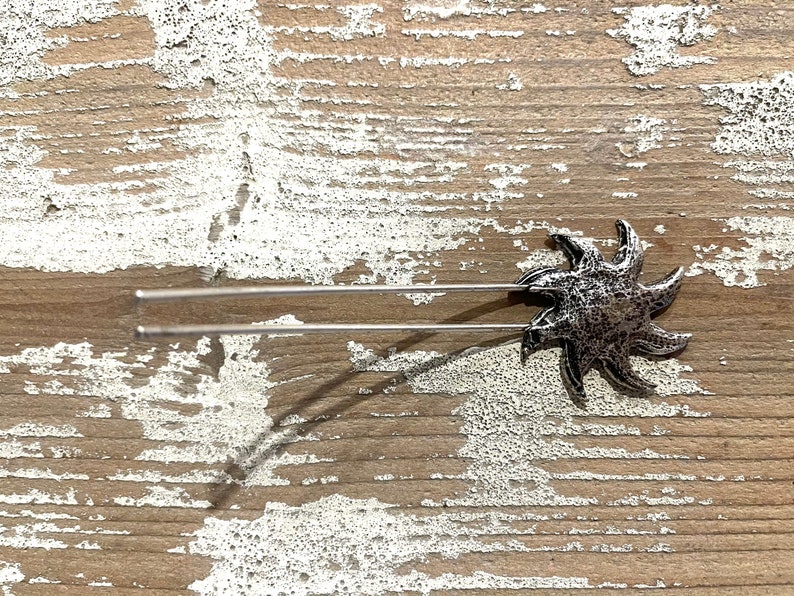 Retro brass antique silver plated bun hair fork