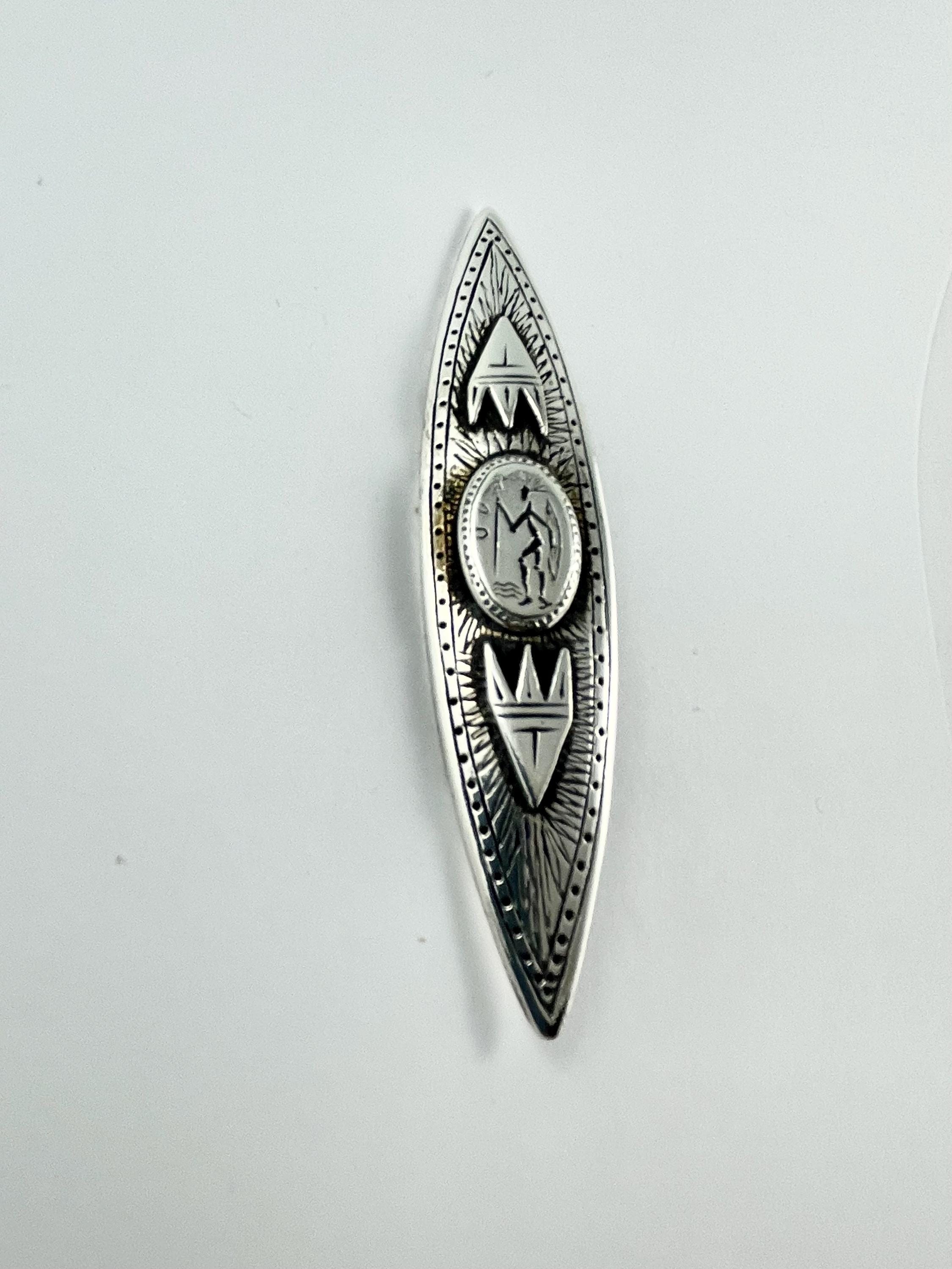 Broche Vintage Signée Ferraggioli - Voiture En étain Doré - Pièce De Collection Rare