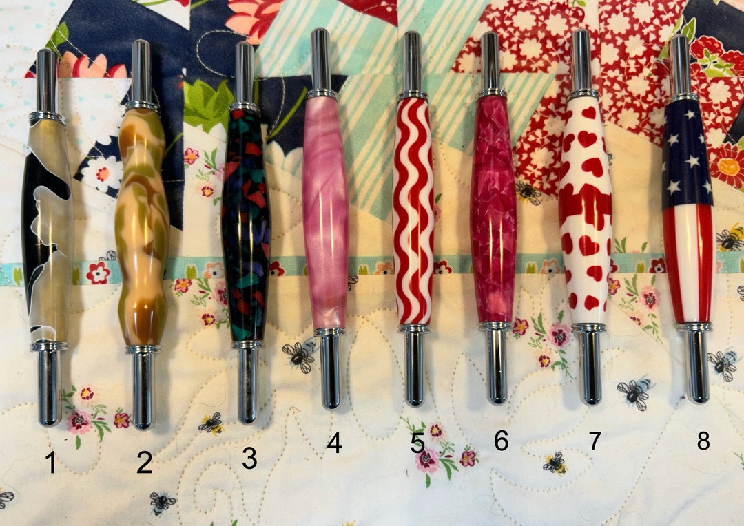 Hand Turned Acrylic Seam Ripper & Stilletto With Flat Side and Free ...