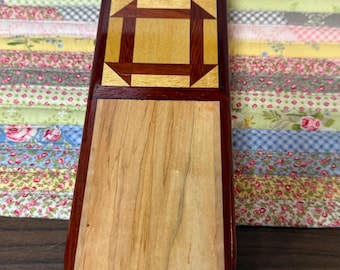 12&quot;  Solid Ambrosia Maple Clapper with  Churn Dash Inlay