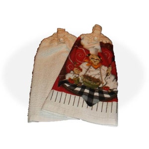 Hanging Kitchen Towel Set Chef Design (2-pieces)