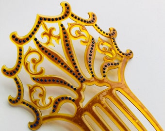 Art deco antique hair comb