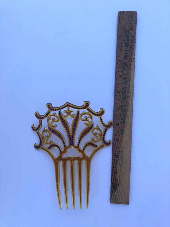 Art deco antique hair comb - image 5