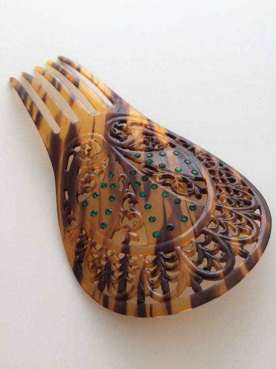 Victorian faux tortoiseshell hair comb - image 3