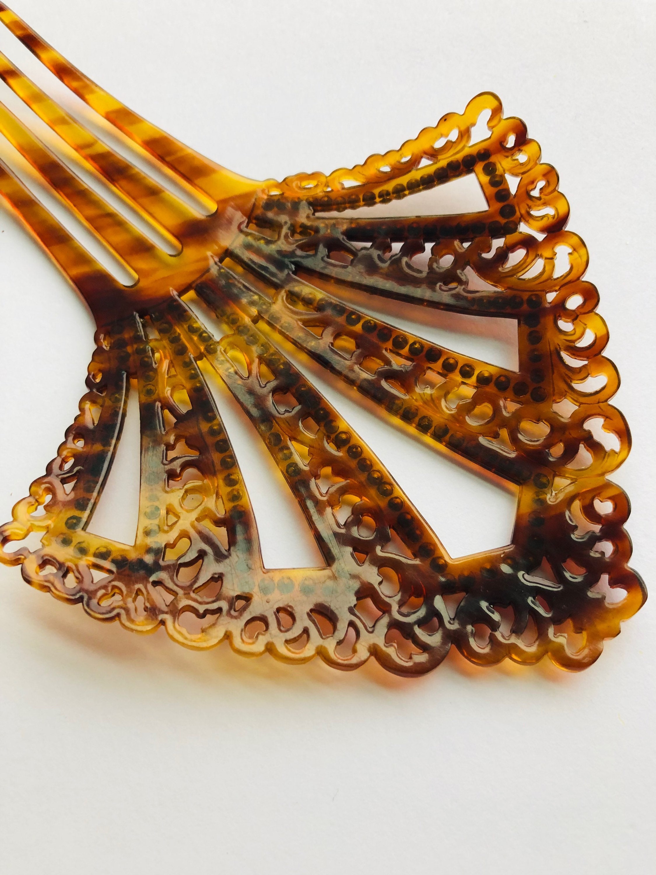 Victorian Era Celluloid Antique Hair Comb - Etsy