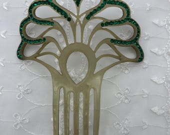 Art noveau inspired antique hair comb