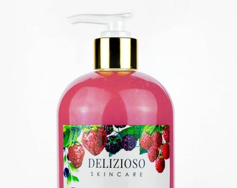All Natural Farm Fresh Berries Body Wash-Smooth Skin-Gift for her-High Lather-Soft skin-Botanicals-Essential Oil wash