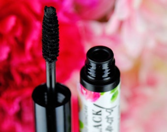 100% Natural Black Diamond Nourishing Mascara - Lash lengthening & Volumizing - Vegan and Cruelty-Free