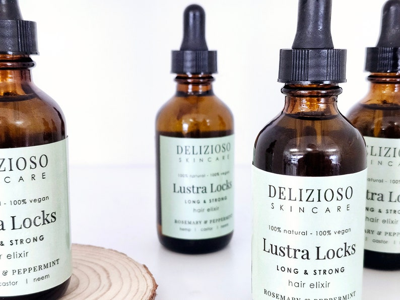 Lustra Locks Long & Strong Hair Elixir, Silky hair Made in Canada Vegan Silky Hair Rosemary Hair oil image 3