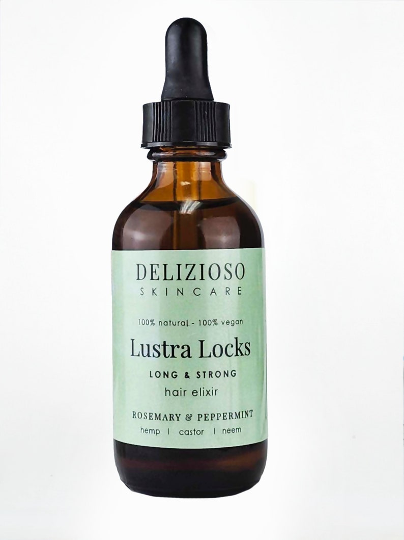 Lustra Locks Long & Strong Hair Elixir, Silky hair Made in Canada Vegan Silky Hair Rosemary Hair oil image 2