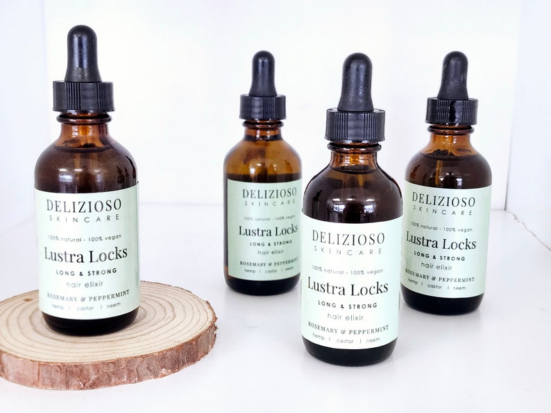 Lustra Locks Long & Strong Hair Elixir, Silky hair Made in Canada Vegan Silky Hair Rosemary Hair oil image 4