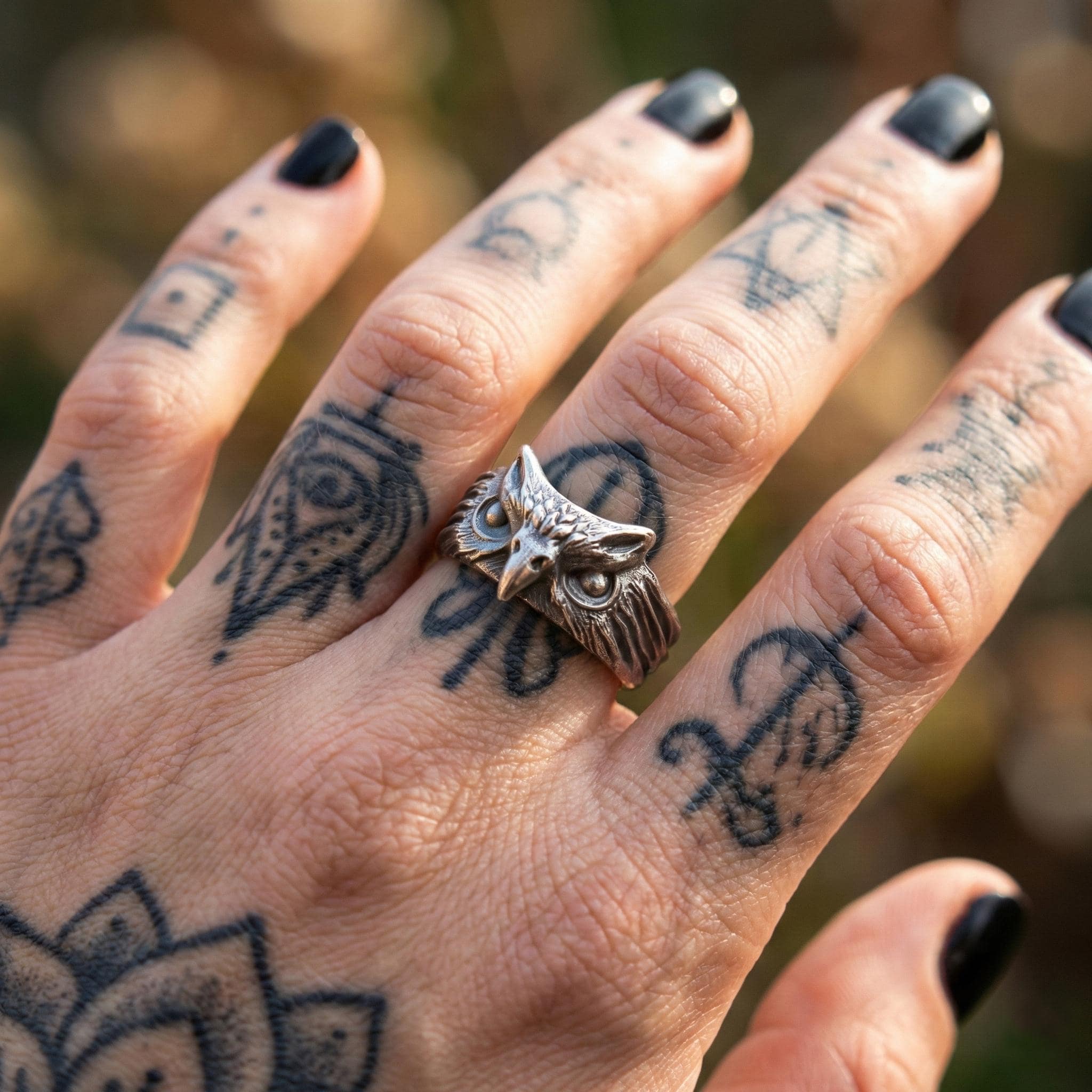 Owl Ring - Unisex Animal Ring - Minimal Statement Ring - Everyday Jewelry