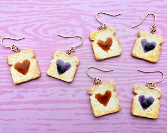 Peanut Butter and Jelly Clay Earrings