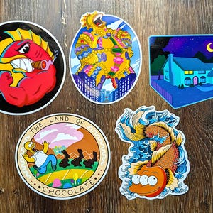 Original Simpsons Art Stickers - Set 2!