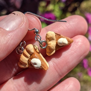 Pumpkin Pie Clay Earrings Pie Slice