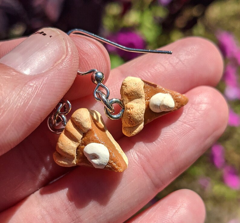 Pumpkin Pie Clay Earrings Pie Slice