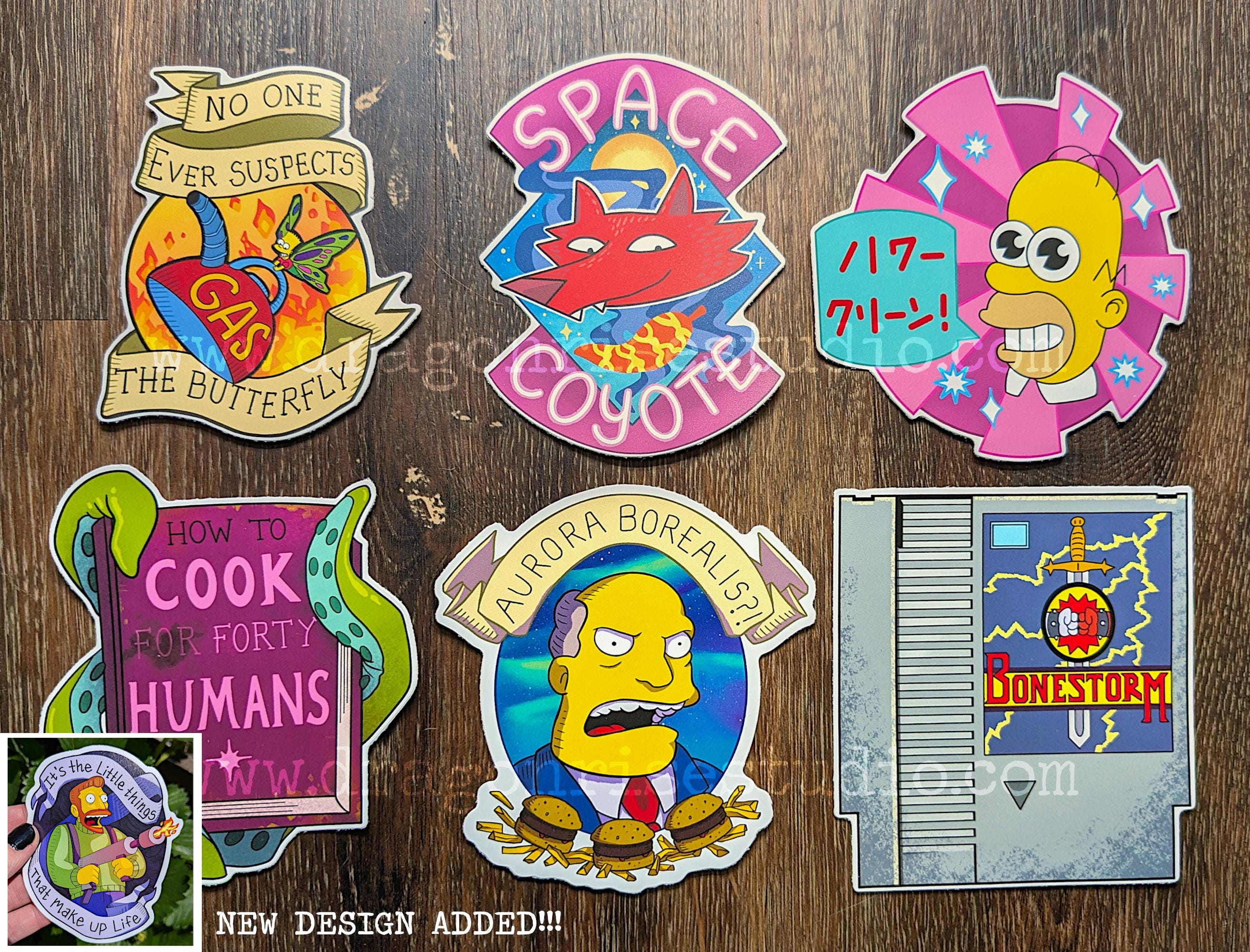Original Simpsons Art Stickers - Etsy