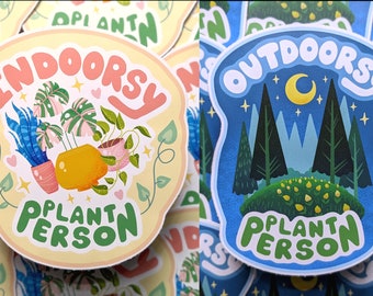 Indoorsy/Outdoorsy Plant Person Nature Stickers