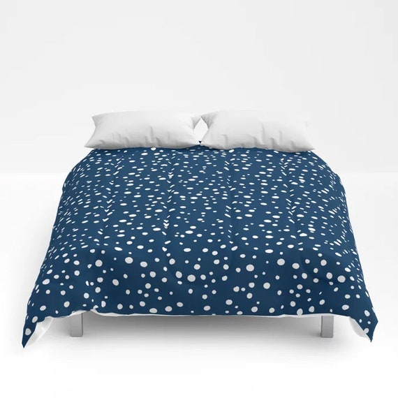 Polka Dot Comforter Blue And White Comforter Polka Dot Etsy