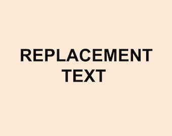 Replacement Text for error made when ordering
