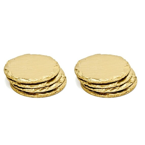 Items similar to Gold Slate Coasters (8pc Gift Set) on Etsy