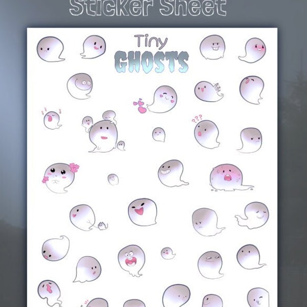 Tiny Ghosts Sticker Sheet