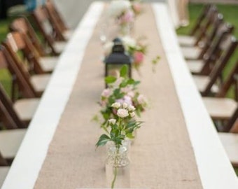 Burlap Table Runner, Modern Rustic Runner, Natural Burlap, , Wedding Runners, Burlap Home Decor, Wedding Decor