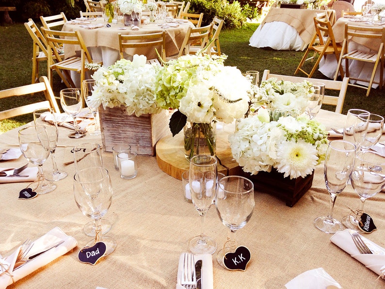 Burlap Table Cover Burlap Table Overlay Natural Burlap Etsy