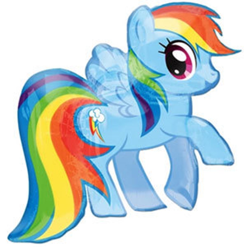 Rainbow Party Decor Dash Rainbow My Little Pony Balloon Kit Rainbow Balloons Girls Party Kids Party Balloon Happy Birthday Balloons