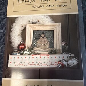 Threads That Bind Frosty Flakes Punch Needle Pattern #641 Snowman Design
