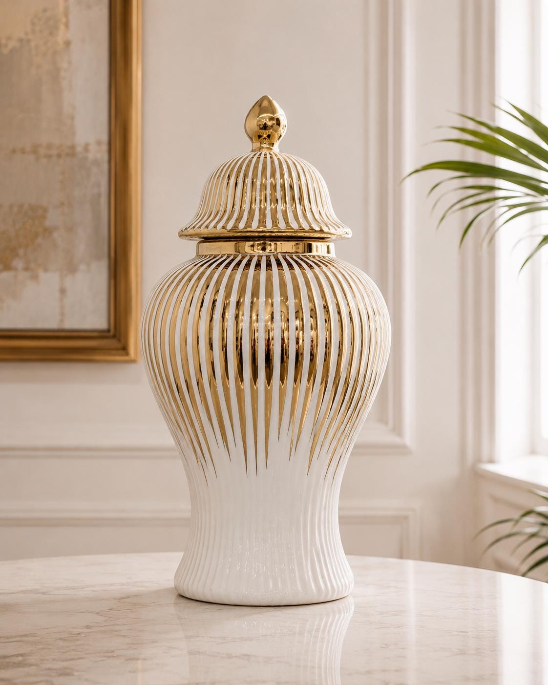 Gold Vase With Lid - Etsy