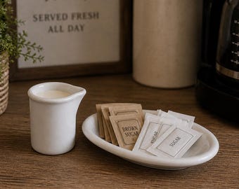 Greenwood China Creamer Underplate Ironstone Style Primitive Decor