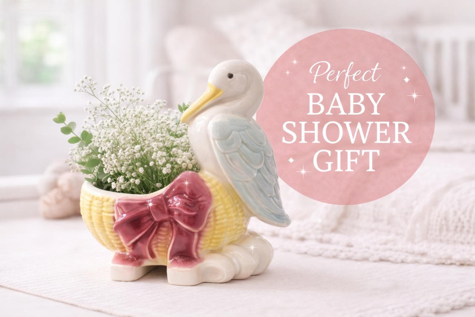 Vintage Stork Baby Planters - Etsy