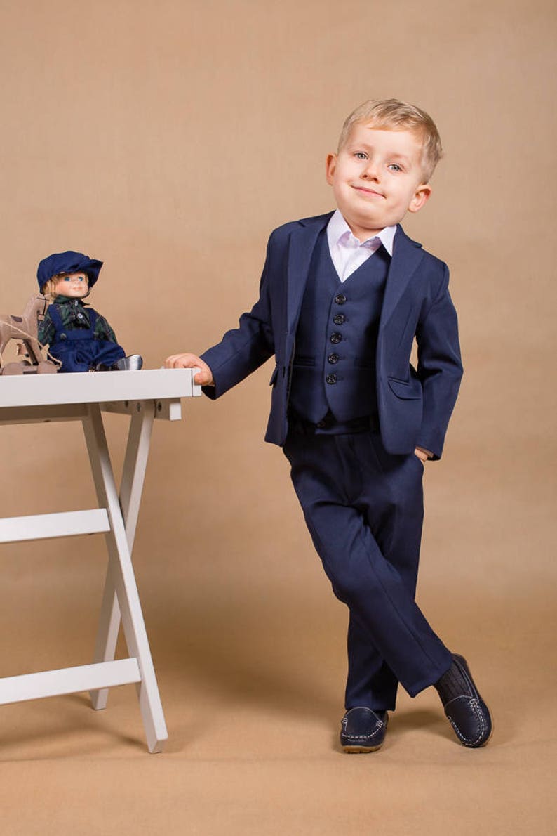 Wedding boy suit Ring bearer outfit Boy wedding suit Boy Etsy