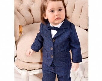 5 pcs. suit, Boy suit, Baby boy outfit, Christening suit, Baptism suit,  Baby Christening outfit, Baptism outfit, Baby suit, Blessing outfit