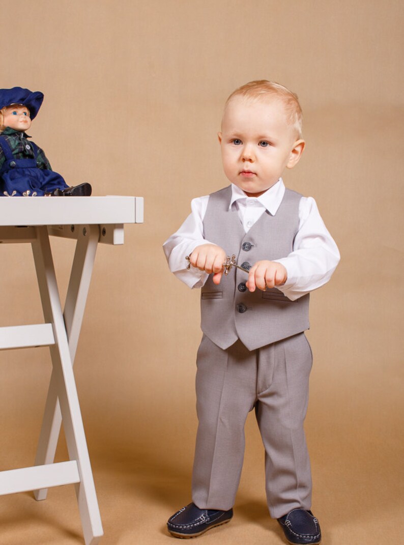 Ring bearer outfit Wedding boy suit Boy suit Boy vest Baby boy Etsy