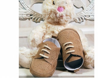 Baby shoes, toddler shoes, baby suede shoes, christening shoes, wedding baby shoes, baptism shoes, Beige baby shoes, Suede baby shoes