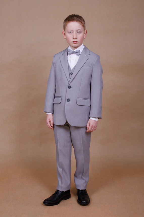 Grey boys best sale suit