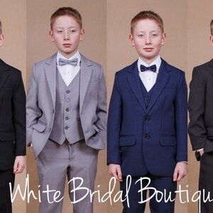 John - boy suit Wedding boy suit Ring bearer outfit Boy vest Communion suit Confirmation suit Wedding navy suit Teeneger suit Graduate suit