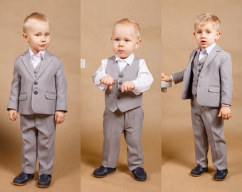 John-Boy suit,Grey suit,Ring bearer suit,Grey outfit,Wedding suit,Ring bearer outfit,Baby boy suit,Toddler suit,Wedding outfit,Children suit