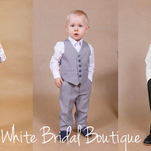 Liam boy suit,Navy blue wedding suit,Boy wedding outfit,Ring bearer suit,Baby boy suit,Wedding outfit,Toddler suit,Children wedding suit image 7