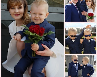 John-Wedding boy suit Ring bearer outfit Boy wedding suit Boy wedding outfit Ring bearer suit Baptism boy outfit Wedding suit Baby Boy vest