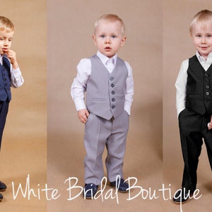 Liam - wedding boy suit Ring bearer outfit Boys suit Wedding boys outfit Ring bearer suit Boys wear Boys vest Communion boys suit Grey suit