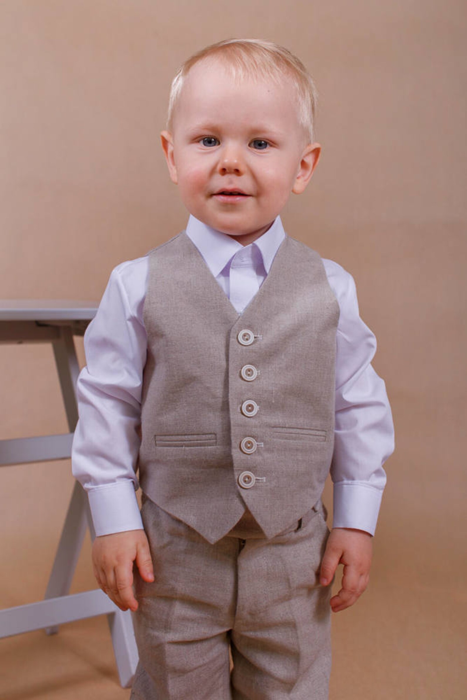 Wedding Boy Suit Ring Bearer Outfit Linen Boy Suit Wedding Etsy India