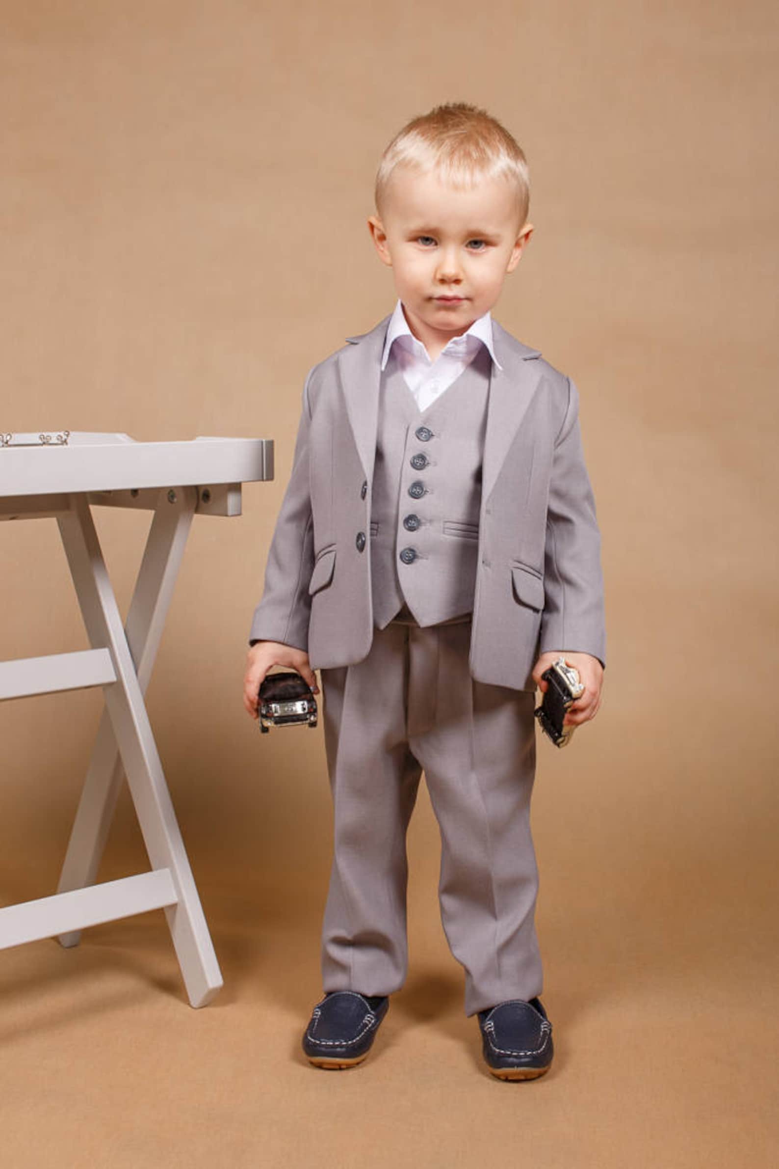 Wedding suit Ring bearer outfit Wedding boy suit Navy wedding Etsy