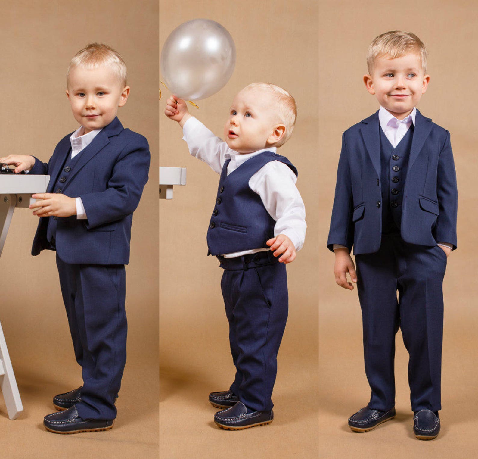 Ring Bearer Outfit Wedding Boy Suit Navy Boy Suit Baby Boy Etsy