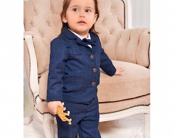 5 pcs. suit, Boy suit, Baby boy outfit, Christening suit, Baptism suit,  Baby Christening outfit, Baptism outfit, Baby suit, Blessing outfit